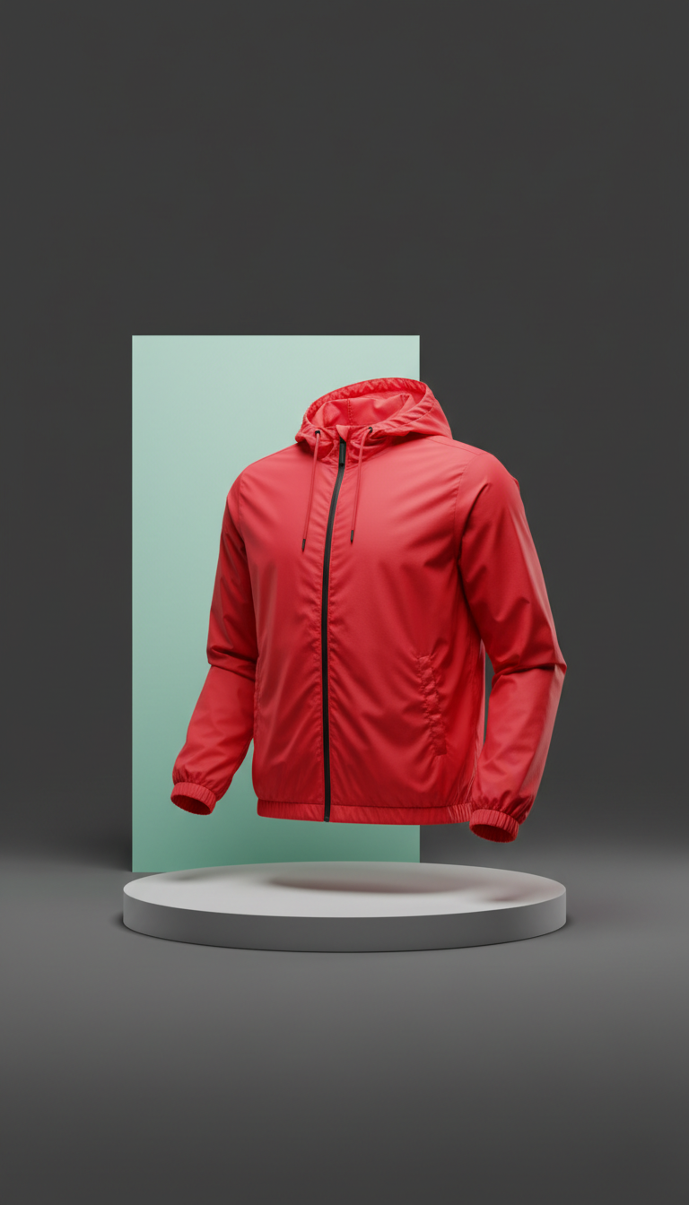 Flash Red Windbreaker Jacket, Lightweight