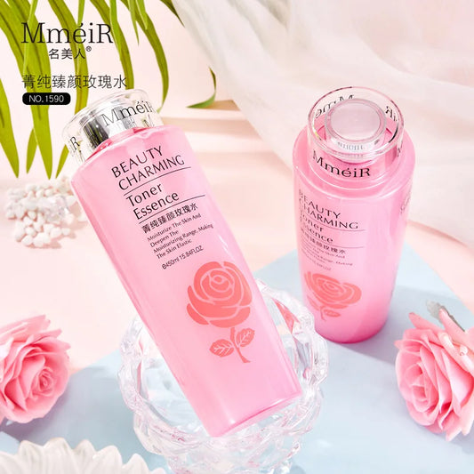 450ml Rose Water Softening Water Pink Water Toner Moisturizing Whitening Lightening Spots Nourishing Skin Repairing Skin