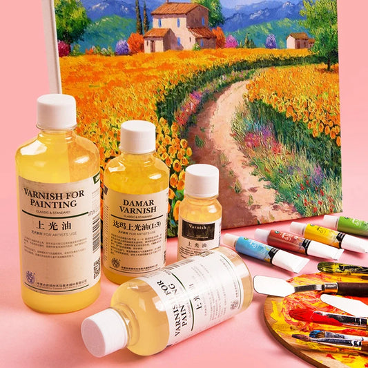 75/280/500ml Linseed Medium for Oil Paintings Odorless Turpentine/Toner Oil/Polish Retouch/Gloss Varnish Art Painting Supplies