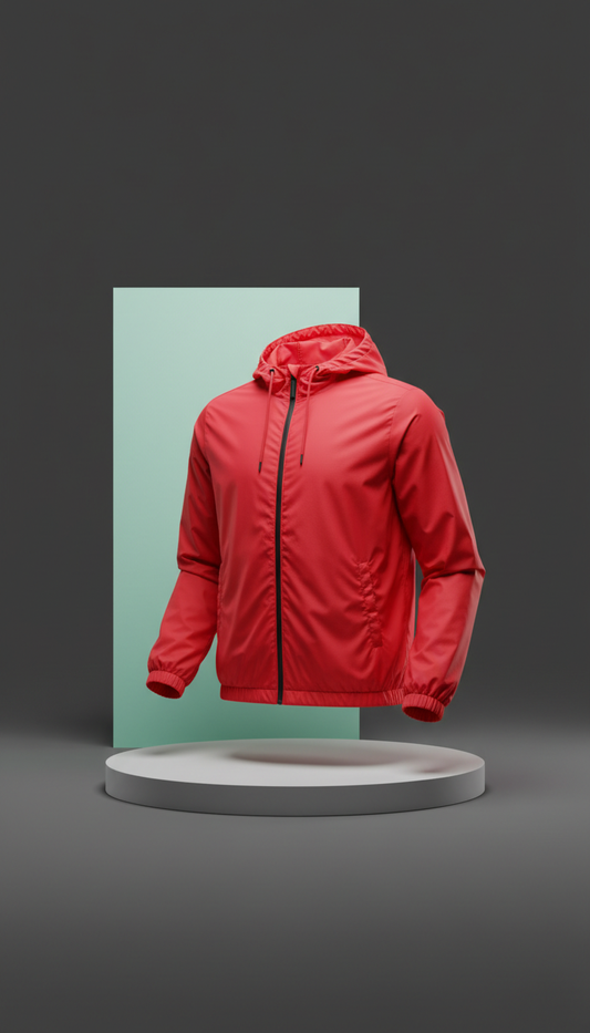 Flash Red Windbreaker Jacket, Lightweight