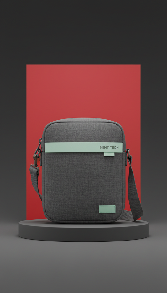 Mint Tech Crossbody Bag, Compact Design