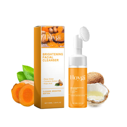 Turmeric Cleanser Moisturizing Facial Brightening Facial Cleanser Foam Brush Cleaning Moisturizing Whitening and Beautifying