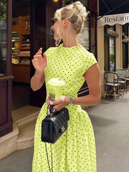 Summer Elegant Upgraded Version Casual Polka Dots Party Dress