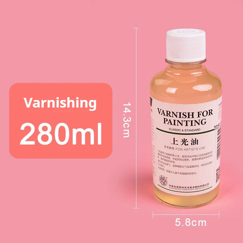 75/280/500ml Linseed Medium for Oil Paintings Odorless Turpentine/Toner Oil/Polish Retouch/Gloss Varnish Art Painting Supplies