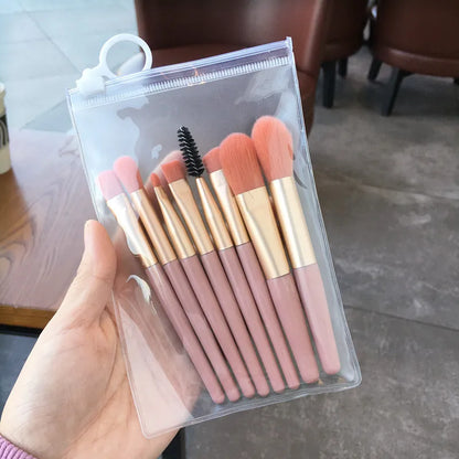 Makeup Brush Complete Set of Small 8 Beauty Tools Portable Set Eye Shadow Brush Foundation Make-up Brush Powder Blusher Brush