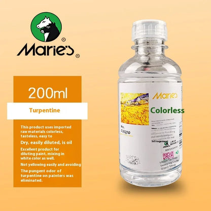 Turpentine Thinner Oil Paint Medium 200ml 500ml Toning Oil Cleaning Liquid Pen Washing Liquid Toner
