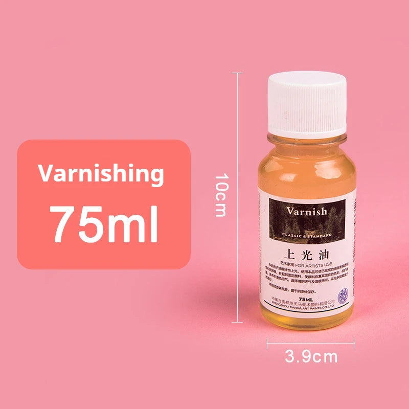 75/280/500ml Linseed Medium for Oil Paintings Odorless Turpentine/Toner Oil/Polish Retouch/Gloss Varnish Art Painting Supplies