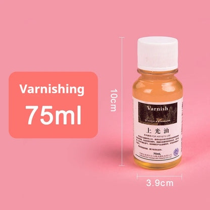 75/280/500ml Linseed Medium for Oil Paintings Odorless Turpentine/Toner Oil/Polish Retouch/Gloss Varnish Art Painting Supplies