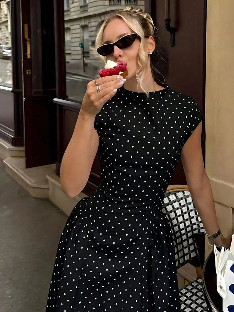 Summer Elegant Upgraded Version Casual Polka Dots Party Dress