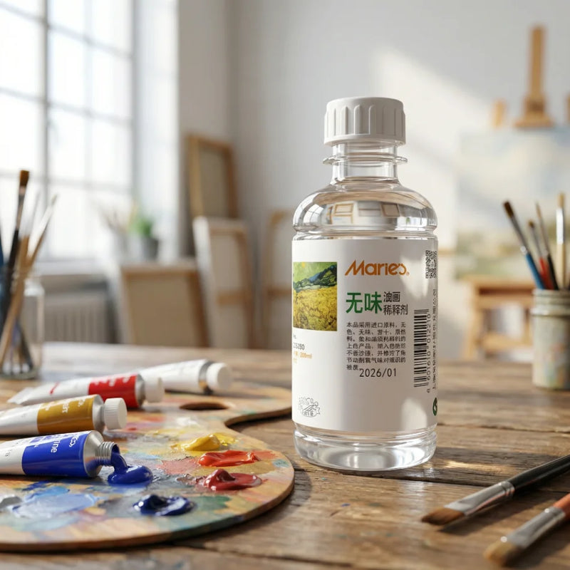 Turpentine Thinner Oil Paint Medium 200ml 500ml Toning Oil Cleaning Liquid Pen Washing Liquid Toner
