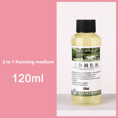 75/280/500ml Linseed Medium for Oil Paintings Odorless Turpentine/Toner Oil/Polish Retouch/Gloss Varnish Art Painting Supplies