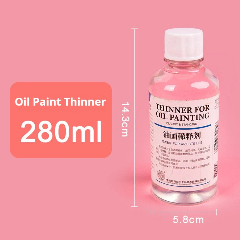 75/280/500ml Linseed Medium for Oil Paintings Odorless Turpentine/Toner Oil/Polish Retouch/Gloss Varnish Art Painting Supplies