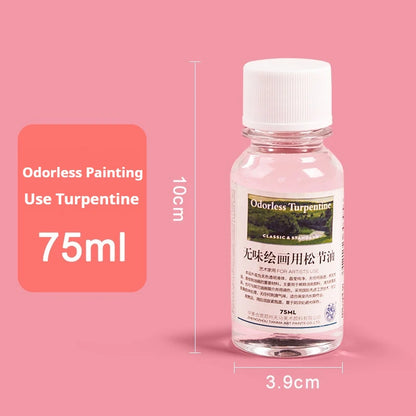 75/280/500ml Linseed Medium for Oil Paintings Odorless Turpentine/Toner Oil/Polish Retouch/Gloss Varnish Art Painting Supplies