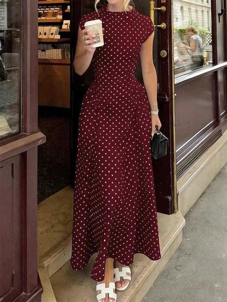 Summer Elegant Upgraded Version Casual Polka Dots Party Dress