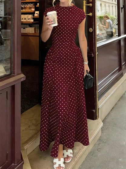 Summer Elegant Upgraded Version Casual Polka Dots Party Dress