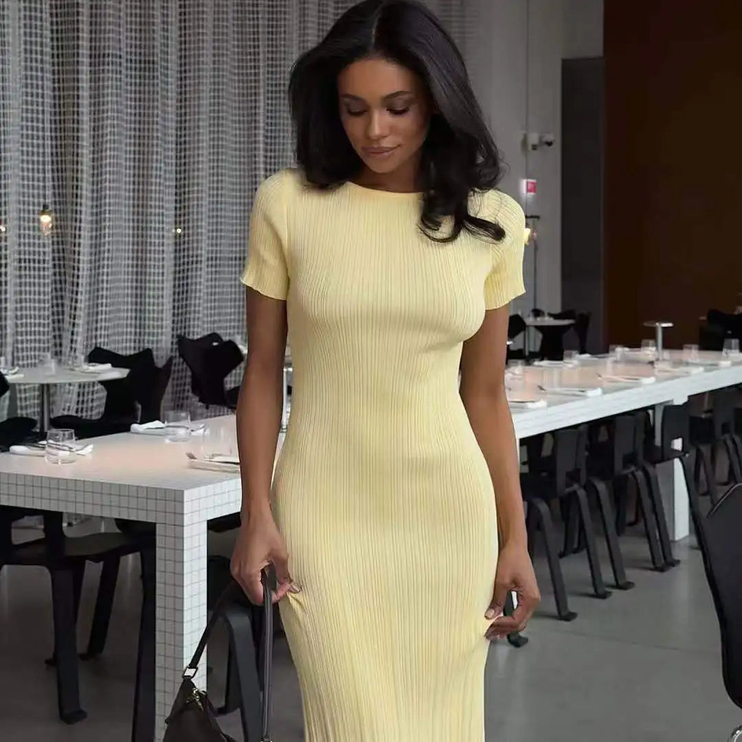 Fashionable Knitted Dress Pure ...