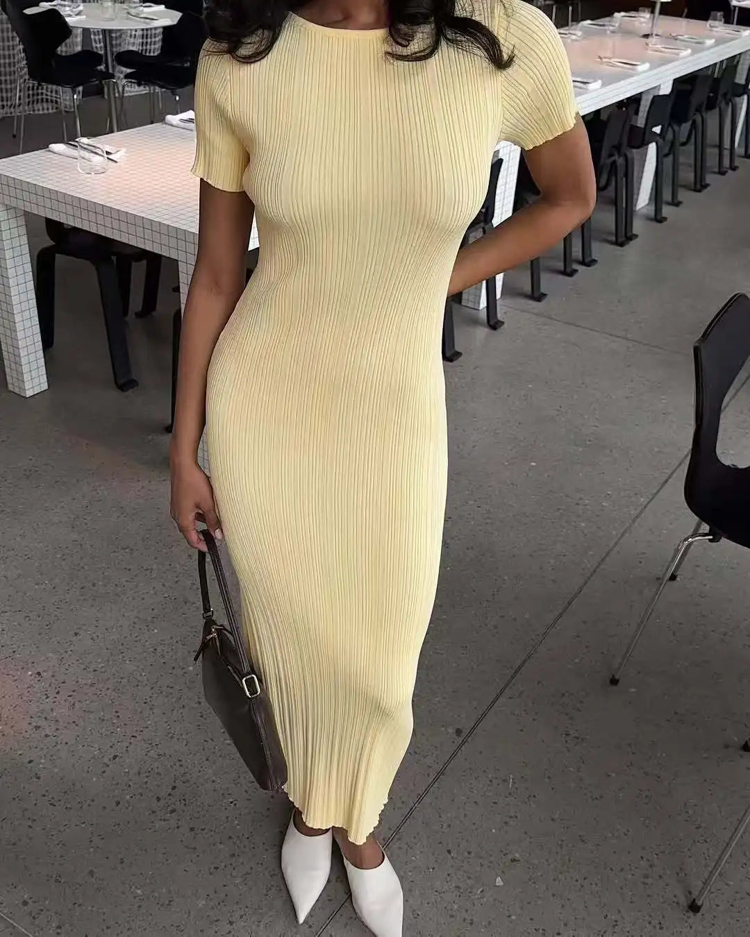 Fashionable Knitted Dress Pure ...