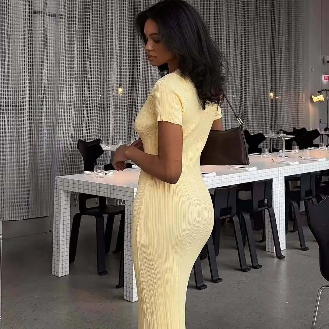 Fashionable Knitted Dress Pure ...