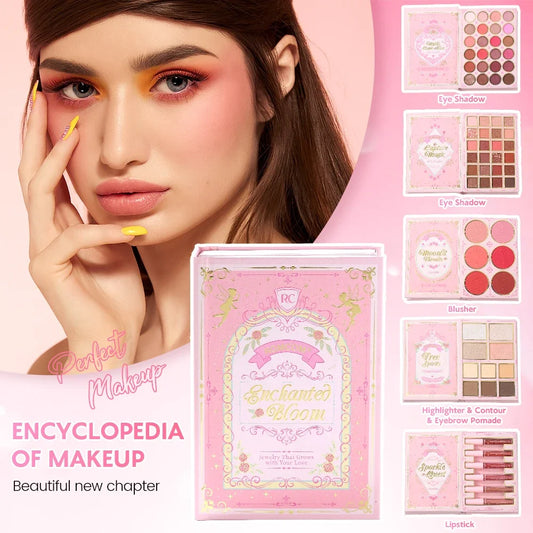 5 Layers All In One Makeup Book Palette,48 Eyeshadow+6 Blush+Contour Highlight Brow Pomade+6 Lipstick Full Face Makeup Kit
