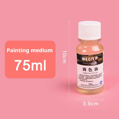 75/280/500ml Linseed Medium for Oil Paintings Odorless Turpentine/Toner Oil/Polish Retouch/Gloss Varnish Art Painting Supplies