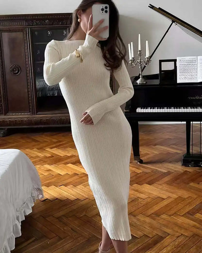 Fashionable Knitted Dress Pure ...